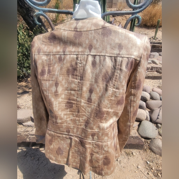 Chico's Sleek Modern Gold Jacket - Picture 3 of 5